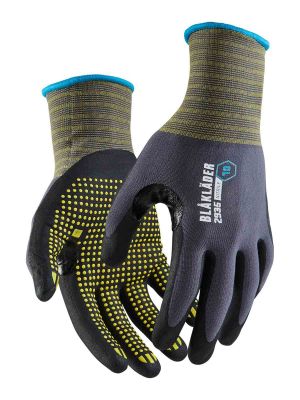 2935-1456 Work Gloves Nitrile-Dipped Dot Grip - 9400 Grey - Blåkläder - front 2935-1456 Work Gloves Nitrile-Dipped Dot Grip - 9400 Grey - Blåkläder - front