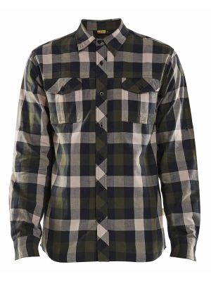 3299 Work Shirt Flannel Checked - Blåkläder