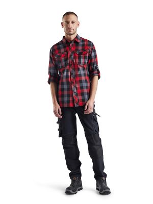 3299 Work Shirt Flannel Checked - Blåkläder