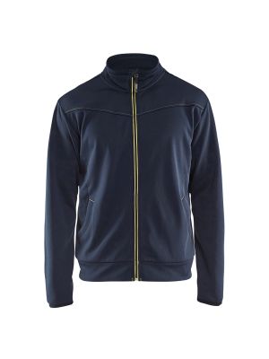 Blåkläder 3362-2526 Sweatshirt With Zipper - Dark Navy/Yellow