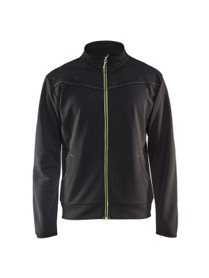 Blåkläder 3362-2526 Sweatshirt With Zipper - Black/High Vis Yellow Blåkläder 3362-2526 Sweatshirt With Zipper - Black/High Vis Yellow