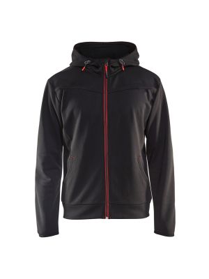 Blåkläder 3363-2526 Hoodie With Zipper - Black/Red