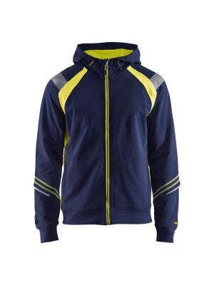 Blåkläder 3433-1158 Hooded Sweatshirt Visible Full-Zip - Navy