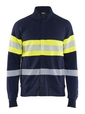 3462-1762 Work Vest Multinorm Blåkläder Dark Navy High Vis Yellow 8933 71workx Front