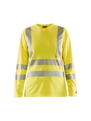 Ladies High Vis T-shirt Long Sleeve 3485 High Vis Geel - Blåkläder