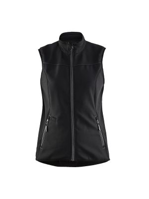Ladies Softshell Gilet 3851 Zwart/Donkergrijs - Blåkläder