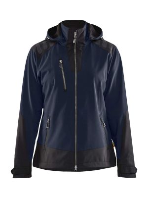 4719-2513 Women's Work Jacket Softshell - 8699 Dark Navy/Black - Blåkläder - front