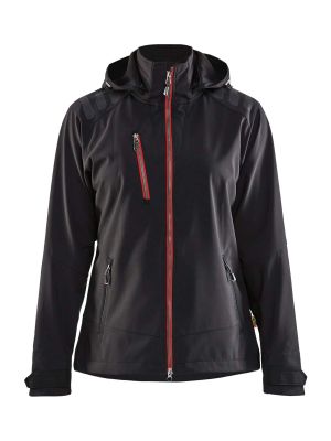 4719-2513 Women's Work Jacket Softshell - 9956 Black/Red - Blåkläder - front 4719-2513 Women's Work Jacket Softshell - 9956 Black/Red - Blåkläder - front