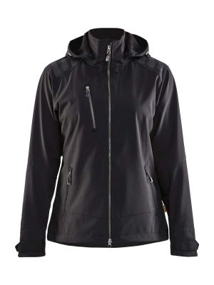 4719-2513 Women's Work Jacket Softshell - 9900 Black - Blåkläder - front