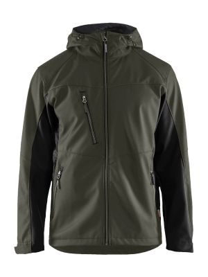 4753-2516 Work Jacket Softshell 4599 Green_Black Blåkläder 71Workx Front
