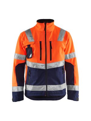 High Vis Softshell Jacket 4900 High Vis Oranje/Marine - Blåkläder High Vis Softshell Jacket 4900 High Vis Oranje/Marine - Blåkläder
