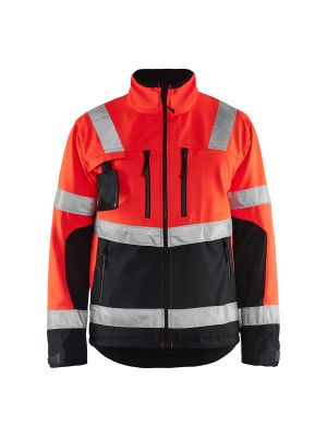 High Vis Softshell Jacket 4900 High Vis Rood/Zwart - Blåkläder High Vis Softshell Jacket 4900 High Vis Rood/Zwart - Blåkläder