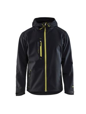 Softshell Jack 4949 Zwart/High Vis Geel - Blåkläder