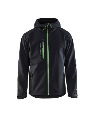 Softshell Jack 4949 Zwart/Groen - Blåkläder Softshell Jack 4949 Zwart/Groen - Blåkläder