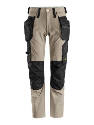 6208 Work Trouser Holster Pockets Detachable Stretch Litework Khaki 2004 Snickers 71workx front