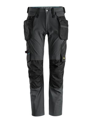 6208 Work Trouser Holster Pockets Detachable Stretch Litework Steel Grey 5804 Snickers 71workx front