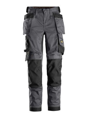 6247 Women's Work Trousers Holster Pocket Stretch Grey 5804 Snickers 71workx front