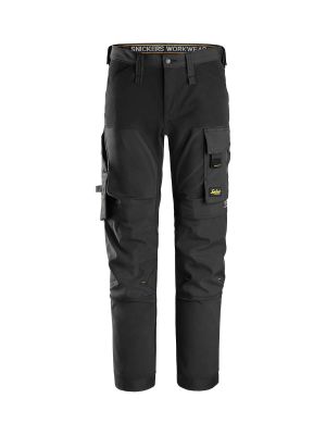 6375 Work Trousers Stretch 4-Way Snickers 71workx Black 0404 front 6375 Work Trousers Stretch 4-Way Snickers 71workx Black 0404 front