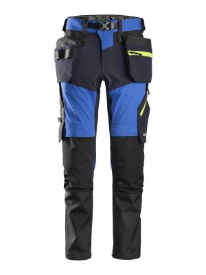 6940 Work trousers Softshell Stretch Flexiwork Snickers True blue navy 5695 71workx front
