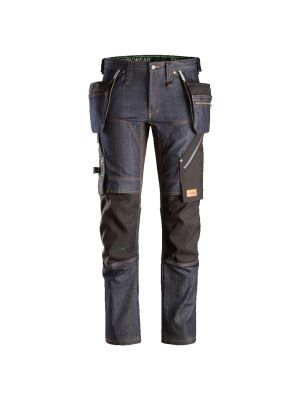 Snickers 6955 FlexiWork, Denim Work Trousers+ with Holster Pockets