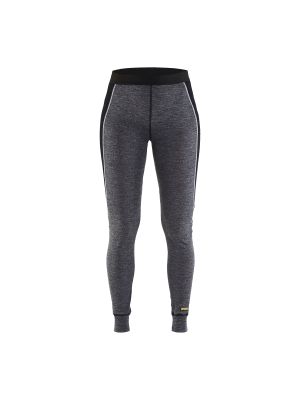 Ladies Underwear Trouser Warm 100% Merino 7201 Medium Grijs/ Zwart - Blåkläder