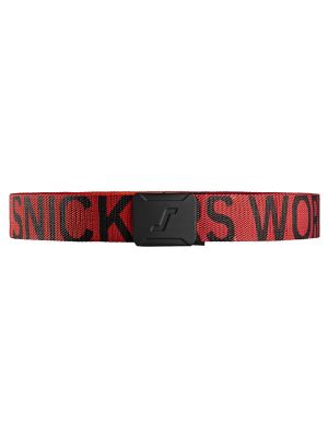 Snickers 9004 Logo Belt - Chili Red/Black