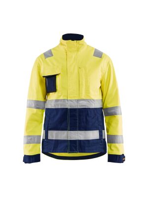 Ladies High Vis Jacket 4903 High Vis Geel/Marineblauw - Blåkläder