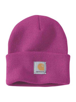Carhartt A18 Watch Hat Beanie 71workx Magenta Agate P37 front