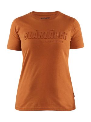 Blåkläder Work T-Shirt 3D Logo Women 3431 Rust 4000 Front