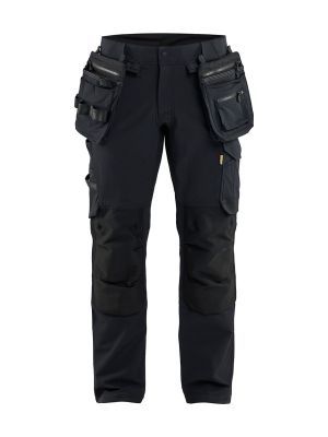 Blåkläder 1745 Work Trouser ToolRig 4-Way Stretch 17451645 Black 9900 71workx Front