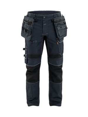 Blåkläder 1980 Work Trouser ToolRig Stretch X1900 19801141 Navy Blue Black 8999 71workx Front
