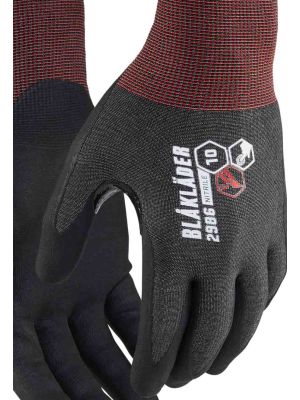 Blåkläder Cut Protection Gloves D Nitrile Coated 2986 Black