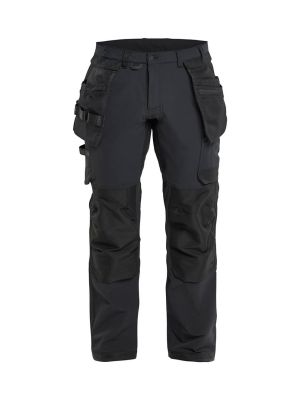 Blåkläder Work Trousers 4-Way Stretch 172016459900 Black 71workx front