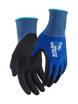 Blåkläder Work Gloves Nitrile-Dipped Touch ESD 299314068500 Cornflower Blue 71workx front Blåkläder Work Gloves Nitrile-Dipped Touch ESD 299314068500 Cornflower Blue 71workx front