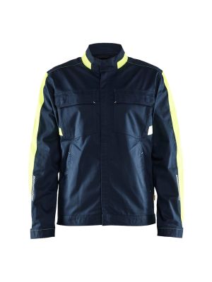 Blåkläder Work Jacket Stretch 4444 71Workx Navy Yellow 444418328633 front