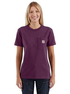 Carhartt 103067 Work T-shirt Pocket Women - V65 Eggplant - S