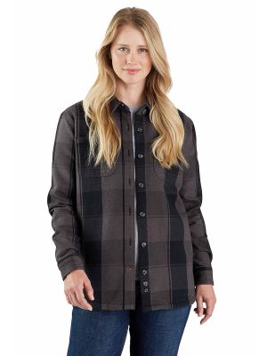 Carhartt 106450 Women Work Shirt Flannel - N04 Black - XS