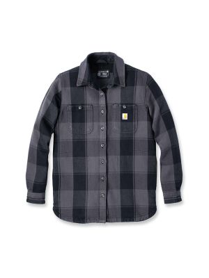 Carhartt 106450 Dames Werkoverhemd Flanel Zwart N04 XS 71workx Front