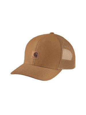 Carhartt Oakland cap leatherette logo 107340 BRN Carhartt Brown 71workx Front Carhartt Oakland cap leatherette logo 107340 BRN Carhartt Brown 71workx Front