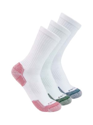 Carhartt SC2823W Women Work Socks MW Crew 3-pack White 100 71workx Front