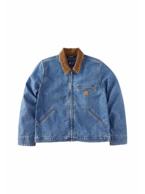 Carhartt work jacket Denim Rugged Flex 107327 HT6 Muskegon 71workx Front Carhartt work jacket Denim Rugged Flex 107327 HT6 Muskegon 71workx Front