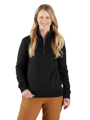 Carhartt Women Sweater Half-Zip Black - XL