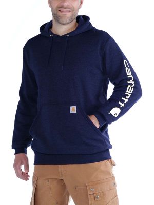 Carhartt Hoodie Sleeve Logo Navy - S