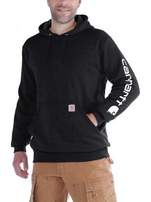 Carhartt K288 Midweight Sleeve Logo Hooded Sweatshirt - Black