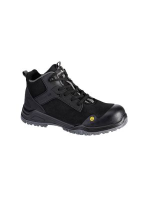 Portwest FE01 Mid-Height Safety Shoes S3S ESD SR FO Black/Grey 71workx Front
