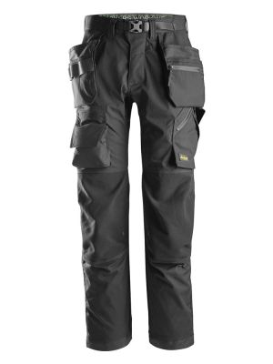 Snickers 6923 FlexiWork, Floorlayer Trousers+ with Holster Pockets - Black