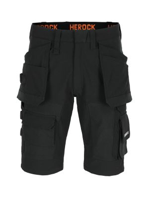Herock Spoki Work Short Bermuda Holster Pockets 23MBM2302BK Black 71workx front Herock Spoki Work Short Bermuda Holster Pockets 23MBM2302BK Black 71workx front