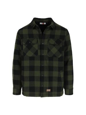 Herock Lumberjack Shirt Flannel Sherpa Puro 71workx green 23MJC2301DK front Herock Lumberjack Shirt Flannel Sherpa Puro 71workx green 23MJC2301DK front