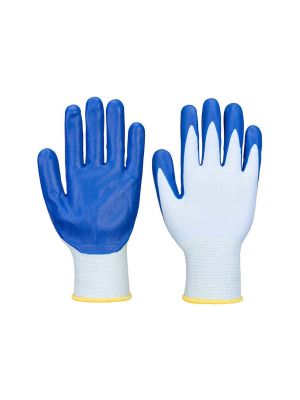 Portwest AP71 Gloves FD Grip Nitrile AP71 Blue 71workx Both Sides
