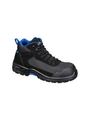 Portwest FC22 Mid-Cut Safety Shoe S3L Composite Textile Black/Blue 71workx Front